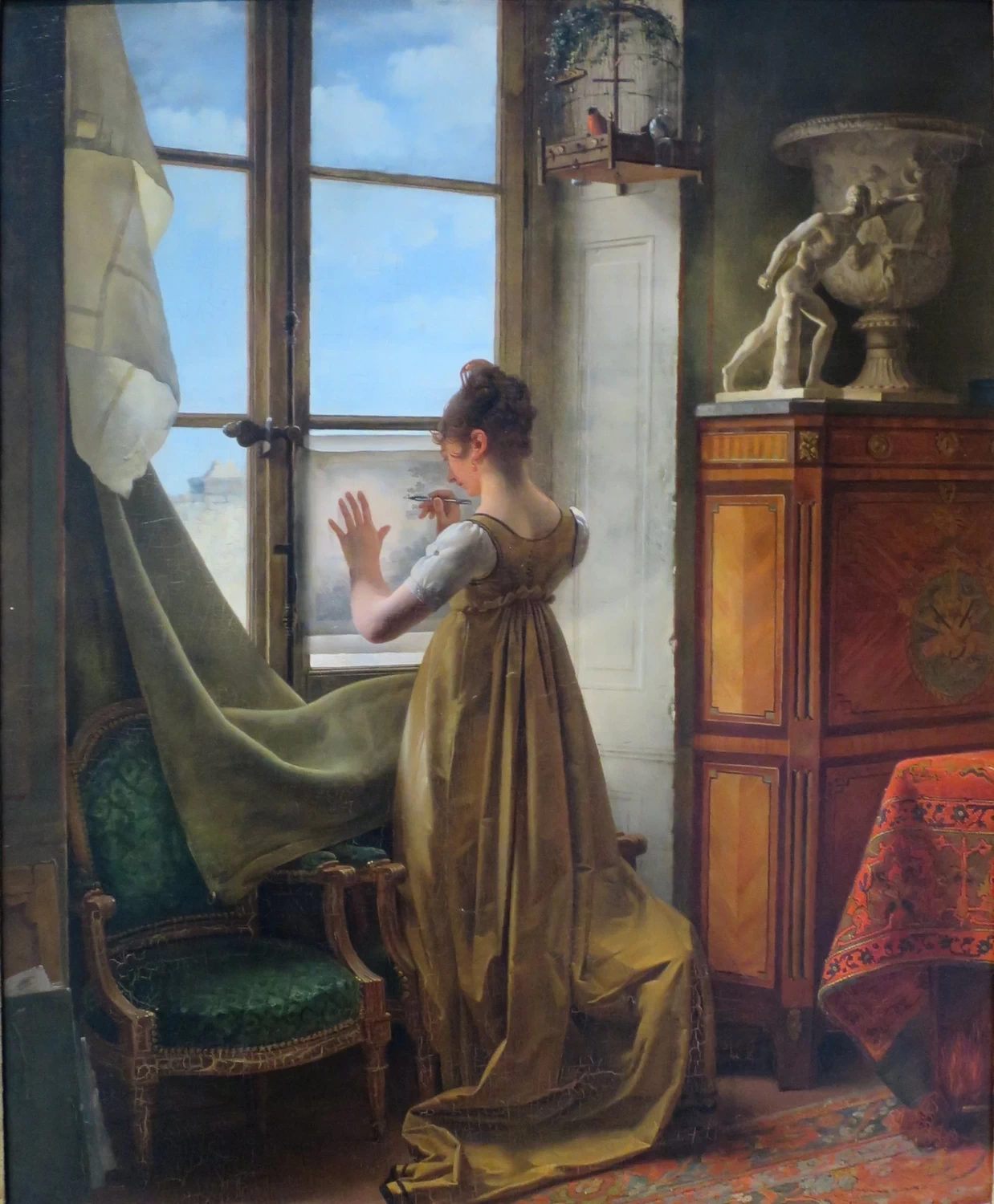 Michel Martin Drolling-87-Una ragazza che copia un disegno - Museo Pushkin